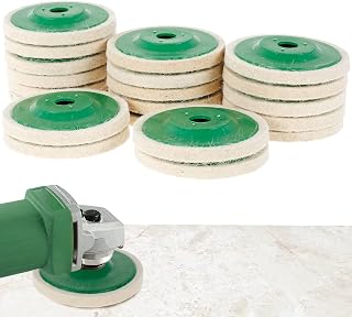 20Pcs Wool Polishing Pads-Diameter:4inch, Angle Grinder Wheels Buffing Pads, Wear-Resistant Wool Buffing Polishing Disc, Durable Wool Grinding Disc for 100mm Angle Grinder(16mm Hole Diameter)