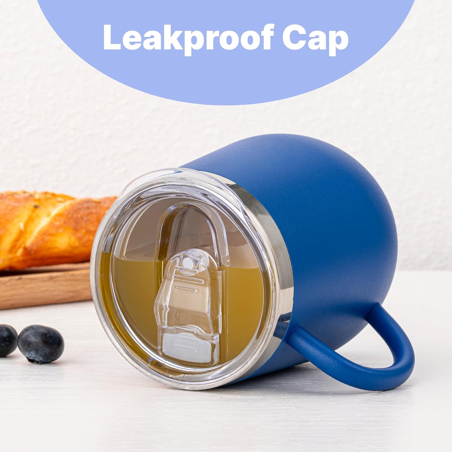 VINUR Kids Tumbler with Handle 12 oz Stainless Steel Double Wall Vacuum Insulated Tumbler with Lid and Straw, Leak Proof Water Cup for Travel(Navy) - Image 4