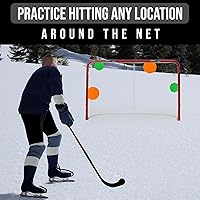 Vista 7 de Top Shelf Targets Discos de disparo magnéticos para hockey y lacrosse – Paquete de 4 unidades de entrenamiento combinado con correas – Ayudas