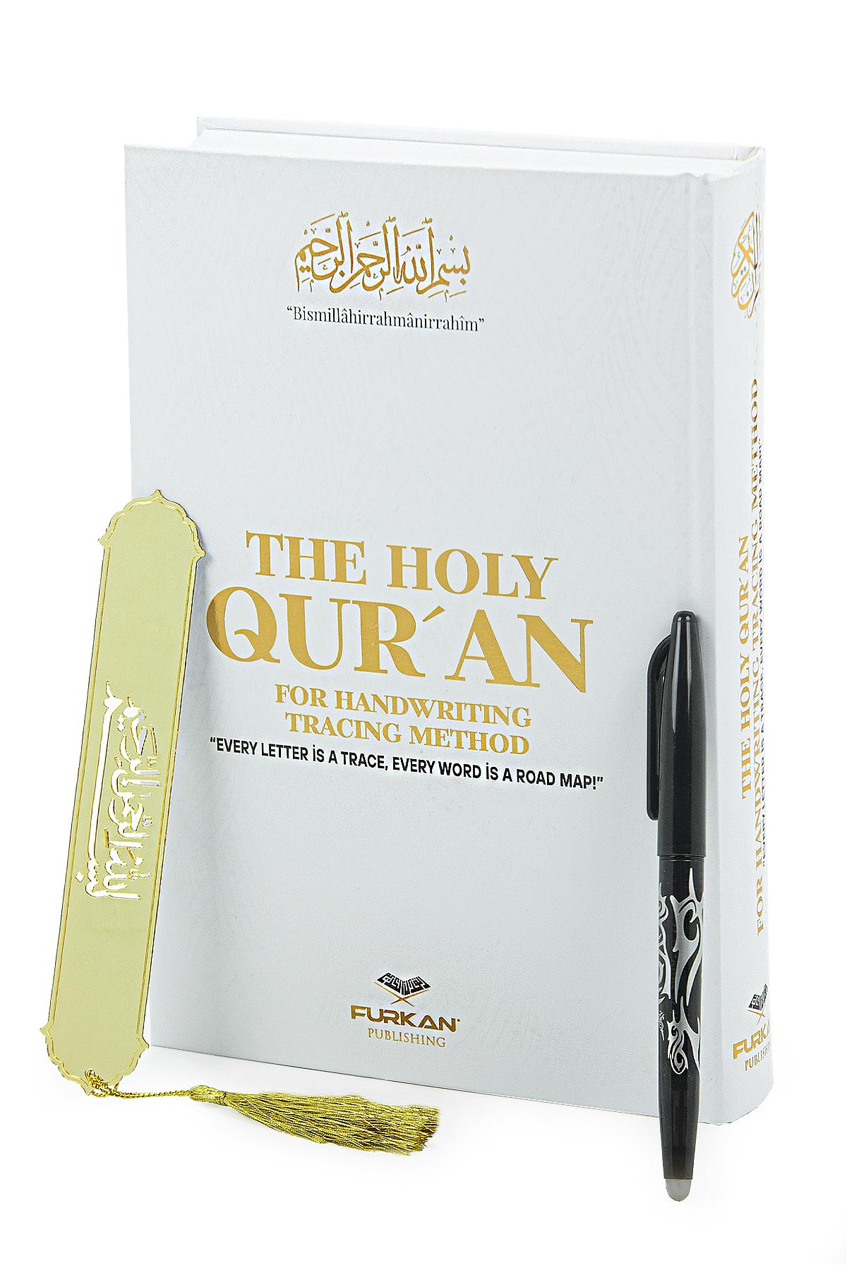 Ihvan Online Men's White The Holy Qur'an Arabic Practice With Erasable Pen, The Study Noble Quran For Memorizers, Muslim Prayer Gift Set For & Wo, Islamic Gifts Ramadan, Eid, Mubarak, Hajj, Umrah,