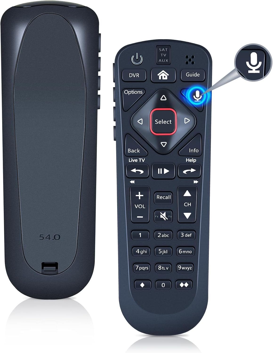 New Voice Remote Control Replacement Compatible with Dish Upgraded 54 Series 54.0 54.1 54.2 54.3 UHF Remote Controller
