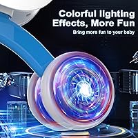 Vista 3 de Bicicleta de equilibrio para bebés con iluminación colorida, juguetes para niños y niñas de 1 año, bicicleta de equilibrio para niños pequeños de 10