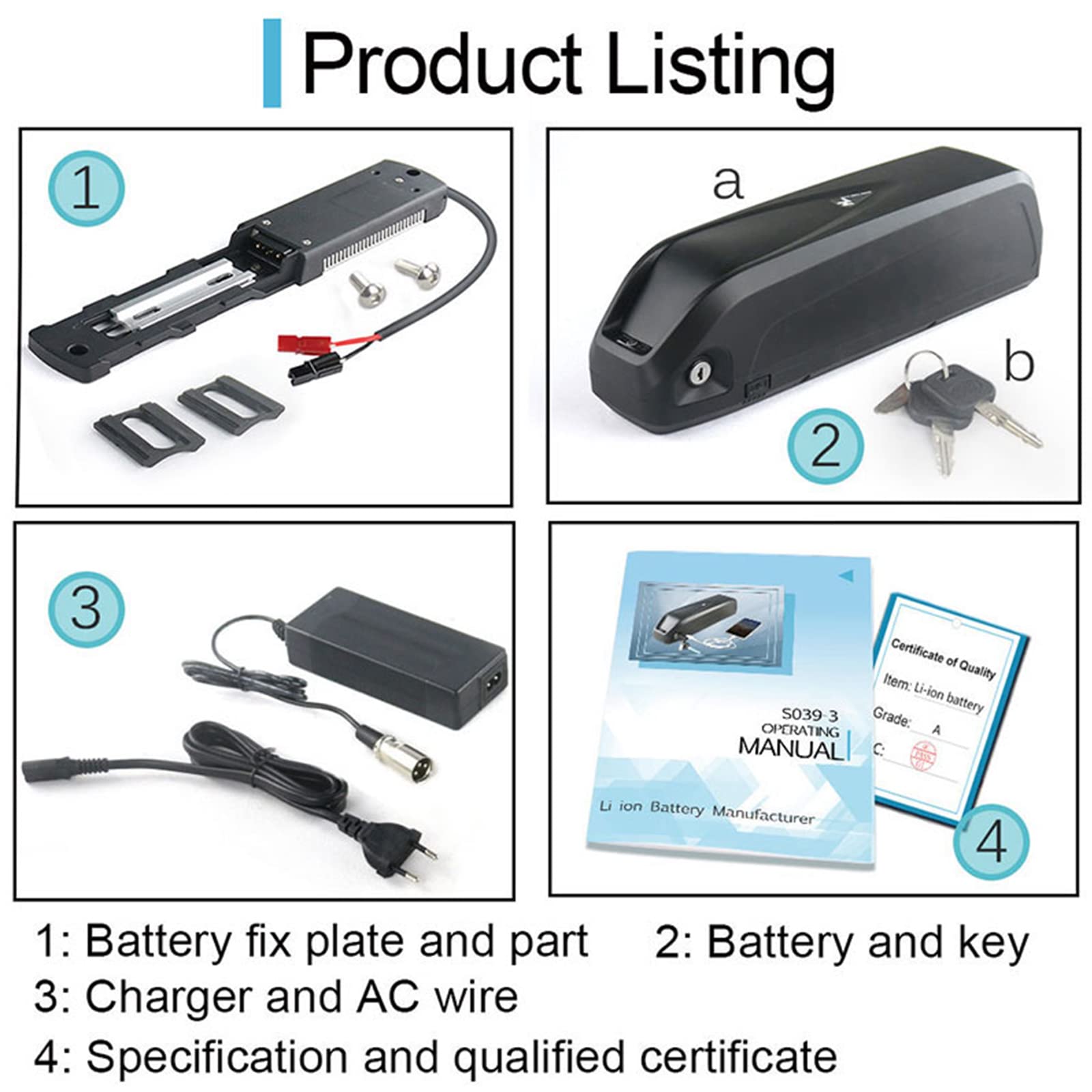 (3-7 dni przyjazdu)LG21700 cells 36V-24AH - Akumulator do roweru elektrycznego - Akumulator litowo-jonowy do roweru Ebike 700 W / 500 W / 200 W Bafang/Tongsheng i innych silników z ładowarką
