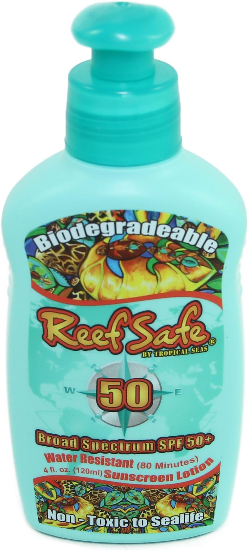 Reef Safe Biodegradable Waterproof SPF 50+ Sunscreen Lotion, 4 fl. oz