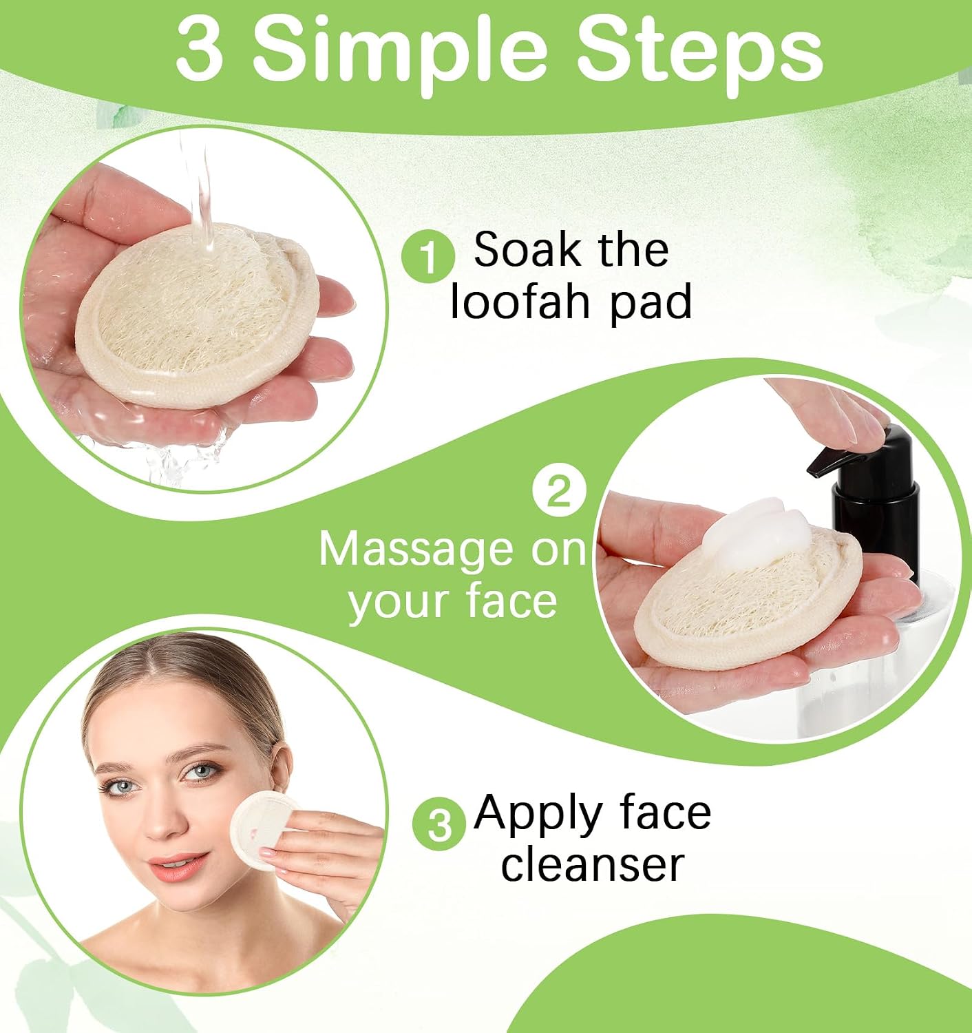 6 Pcs Facial Scrub Pads, Exfoliating Pads Gentle Face Scrubber
