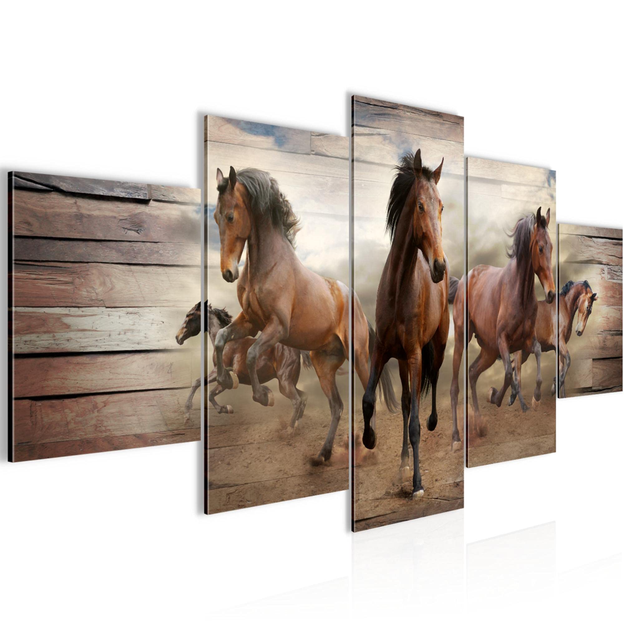 Tableau Les Chevaux Runa Art une decoration murale XXL au dessin raffine et finitions soignees
