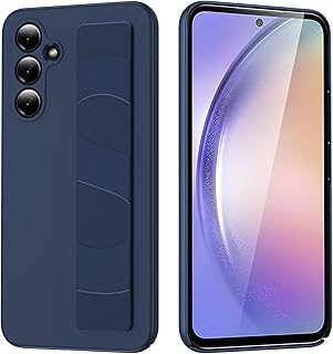 Estojo tipo carteira para telefone Capa ultrafina compatível com Samsung Galaxy A54 Capa com alça de silicone aderente, capa rígida para PC, capa anti-arranhões à prova de choque capa protetora para t