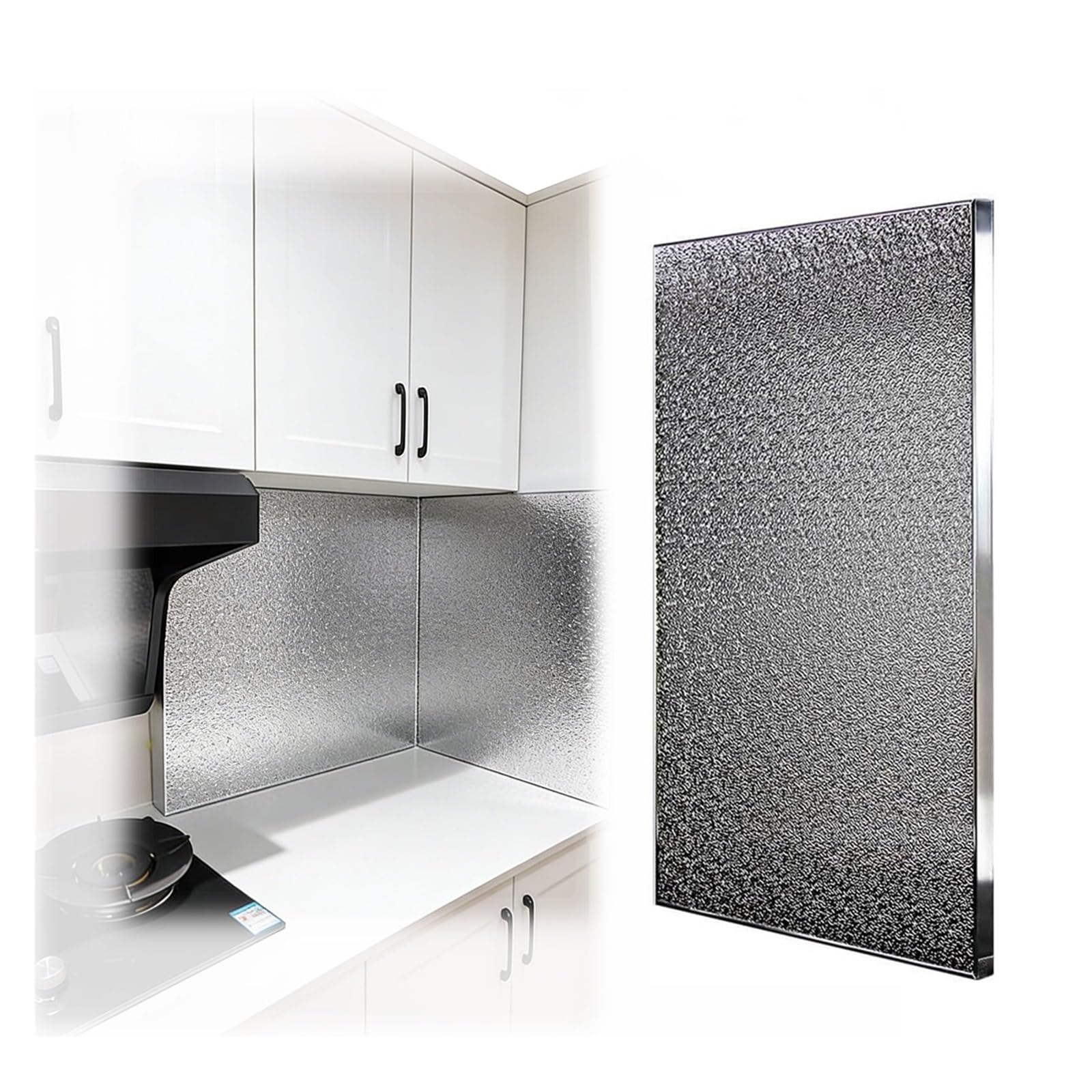 Panneau de protection thermique magnétique ignifuge pour réflecteur Ilat en aluminium (30 x 40 cm) Protège les frottements de la chaleur et facile à installer