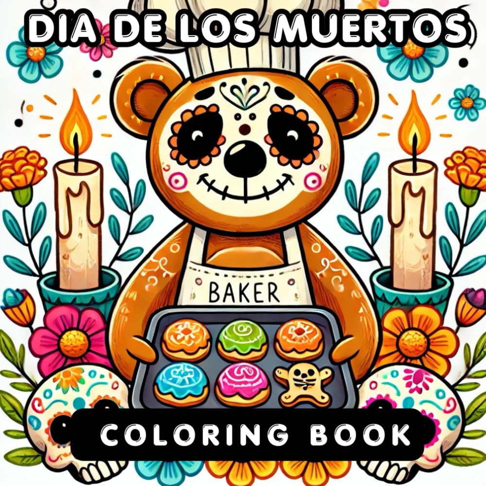 DIA DE LOS MUERTOS: BOLD AND EASY COLORING BOOK FOR ADULTS, TEENS AND SENIORS: DAY OF THE DEAD COLORING BOOK