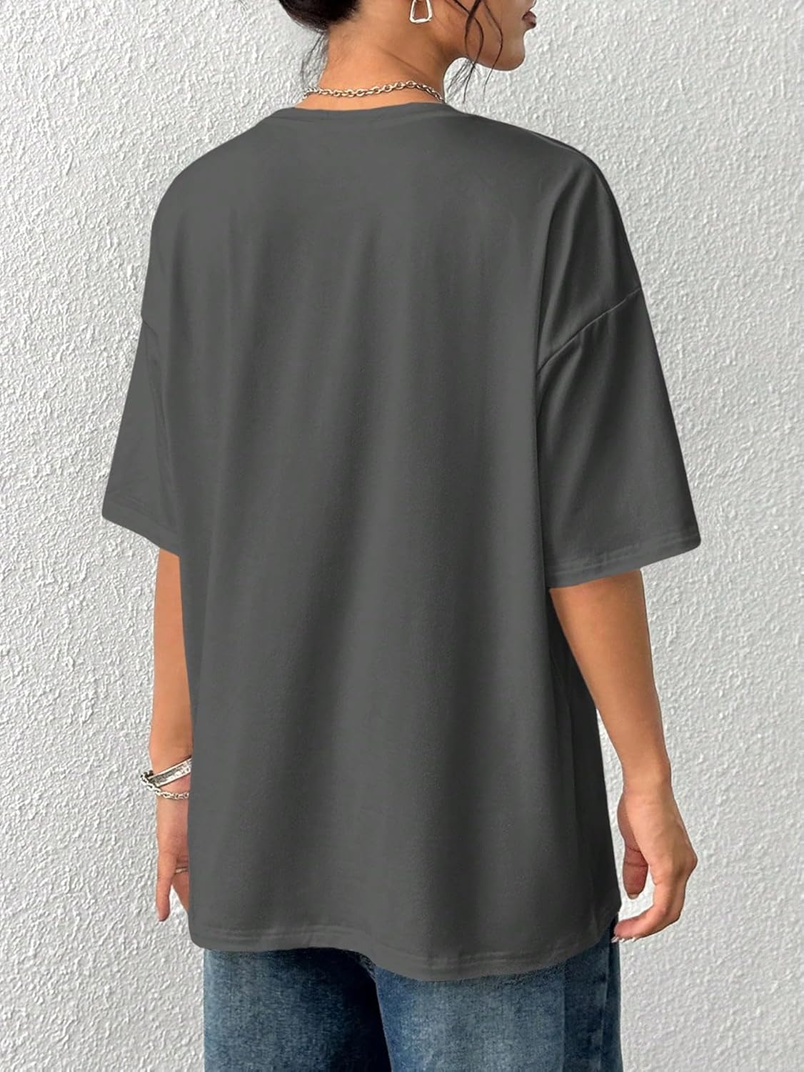 SOLY HUX Women's Plus Size Graphic Tees Half Sleeve Vintage Oversized T Shirt Summer Streetwear Tops - Image 2