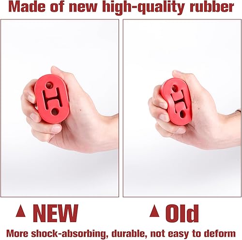 Miniatura 5 de SINGARO Colgador de escape de goma, sistema de escape de silenciador, instalación de buje de soporte de aislamiento pesado, 4 agujeros de 0.47