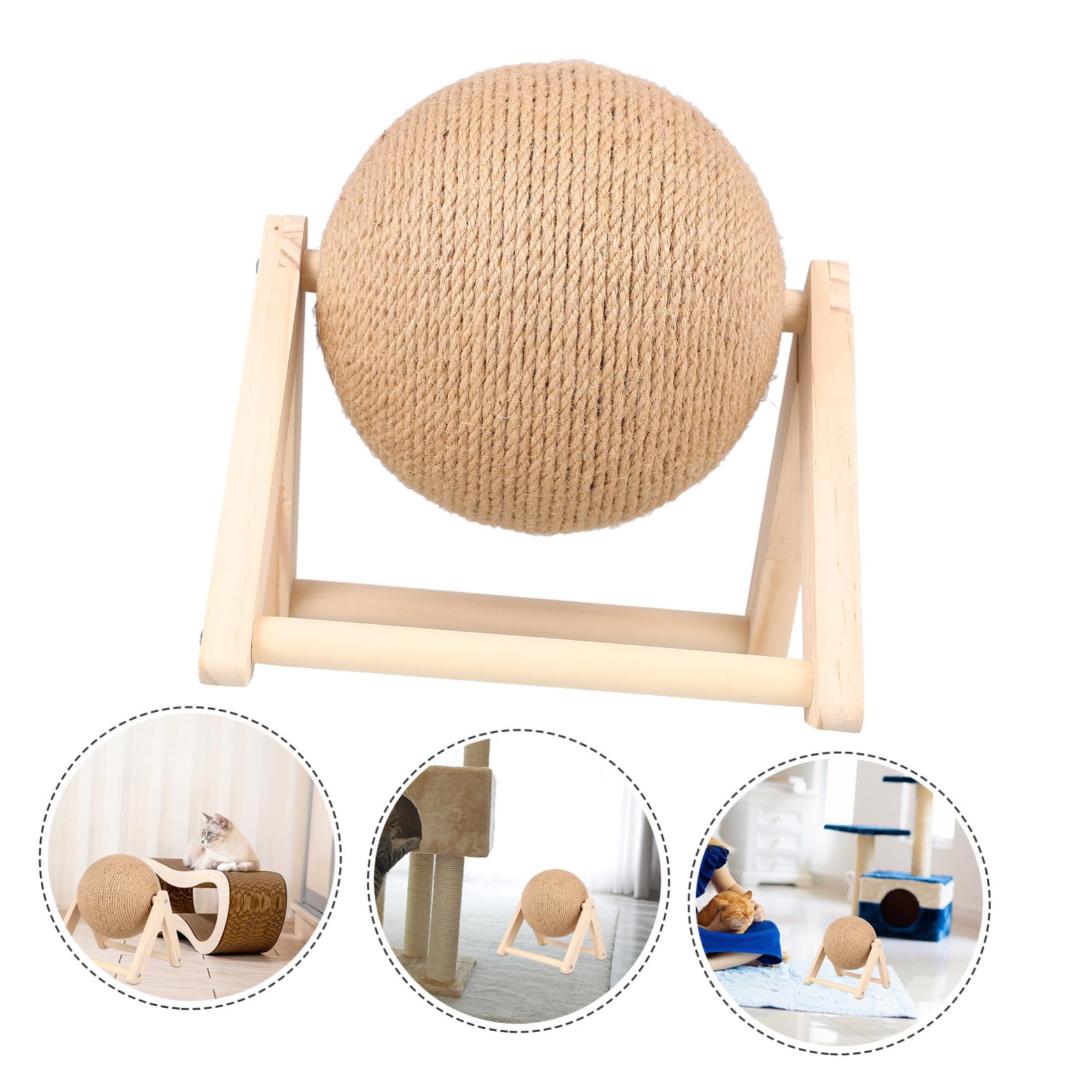 Kisangel Katzenspielzeug Kratzball Aus Sisal Für Katzen Interaktives Spielzeug Zur Krallenpflege Und Beschäftigung Für Katzen Und Kitten Einsamkeit Und Schützt Möbel