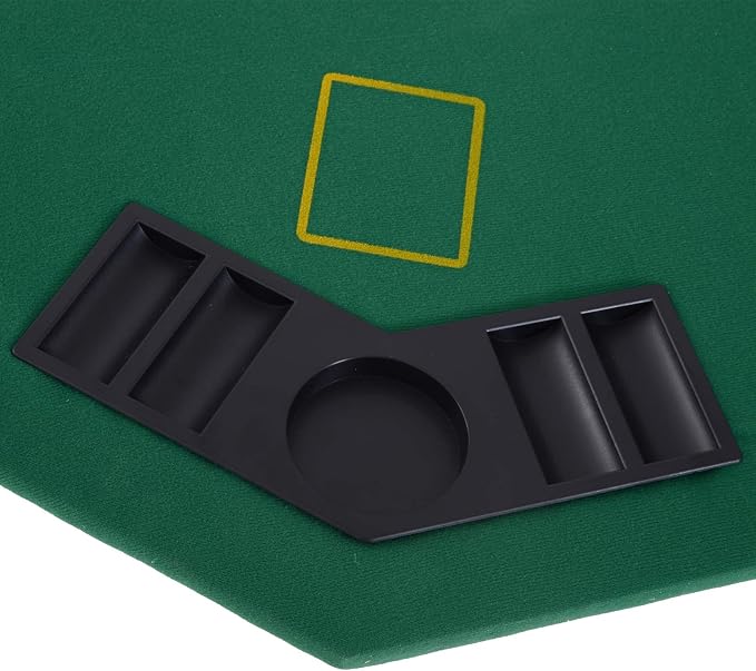 Mesa de póker plegable Soozier octagonal para 8 jugadores verde miniatura 9