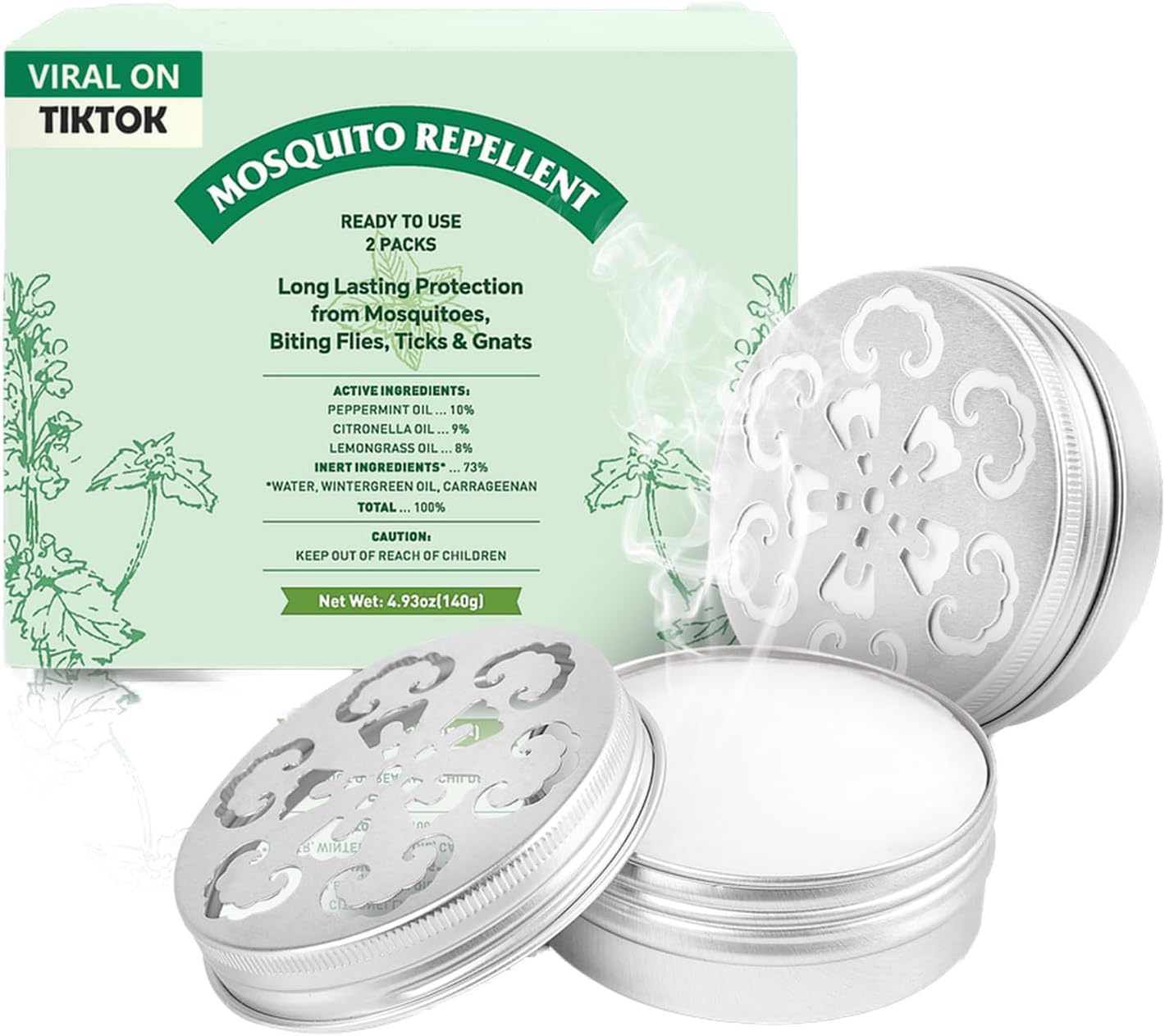 Mosquito Repellent, Peppermint Oil to Repel Mosquito and Pest, Insect Repellent for Indoor and Outdoor, 2 Pack