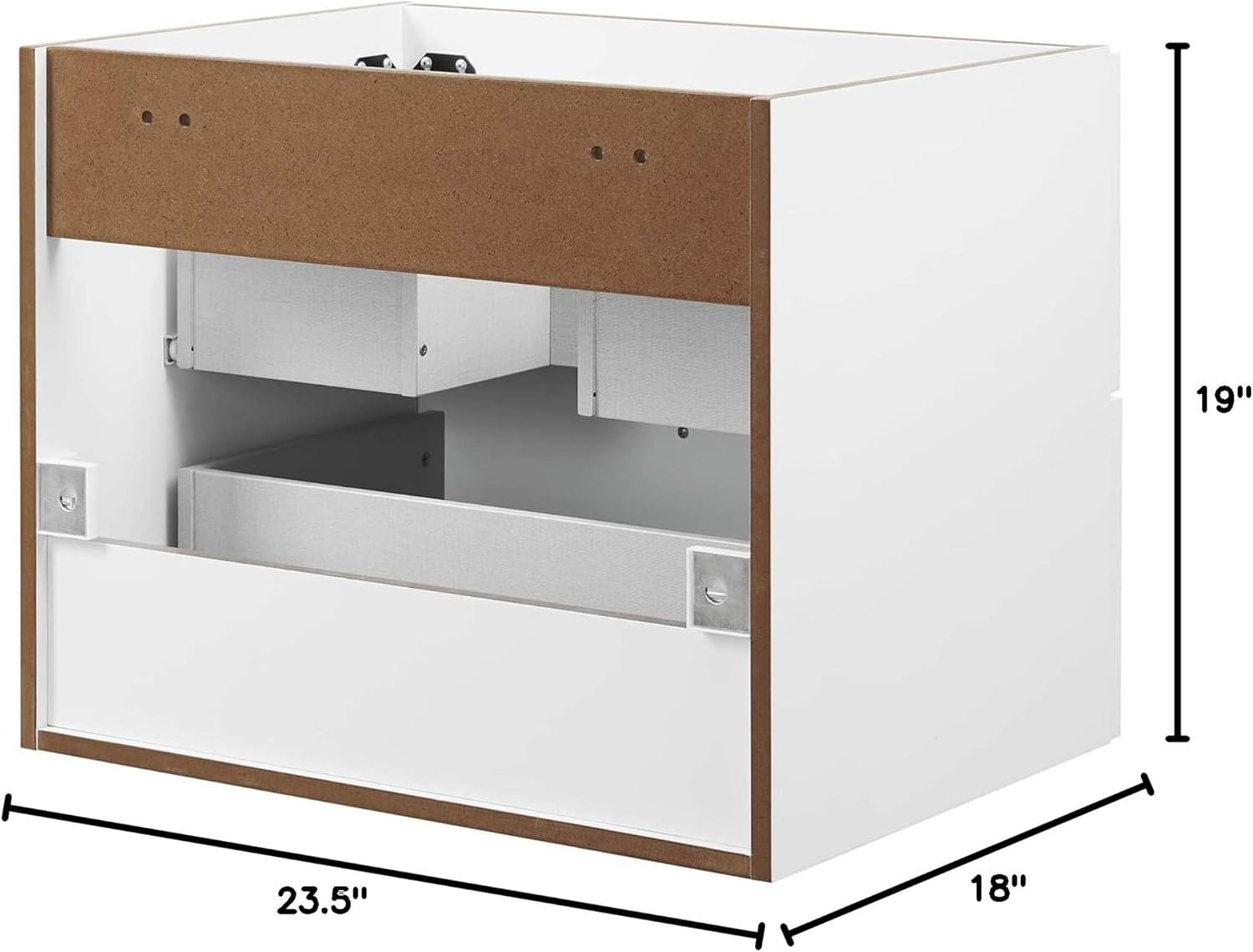 24 in. Daybreak Wall-Mount Bathroom Vanity, White