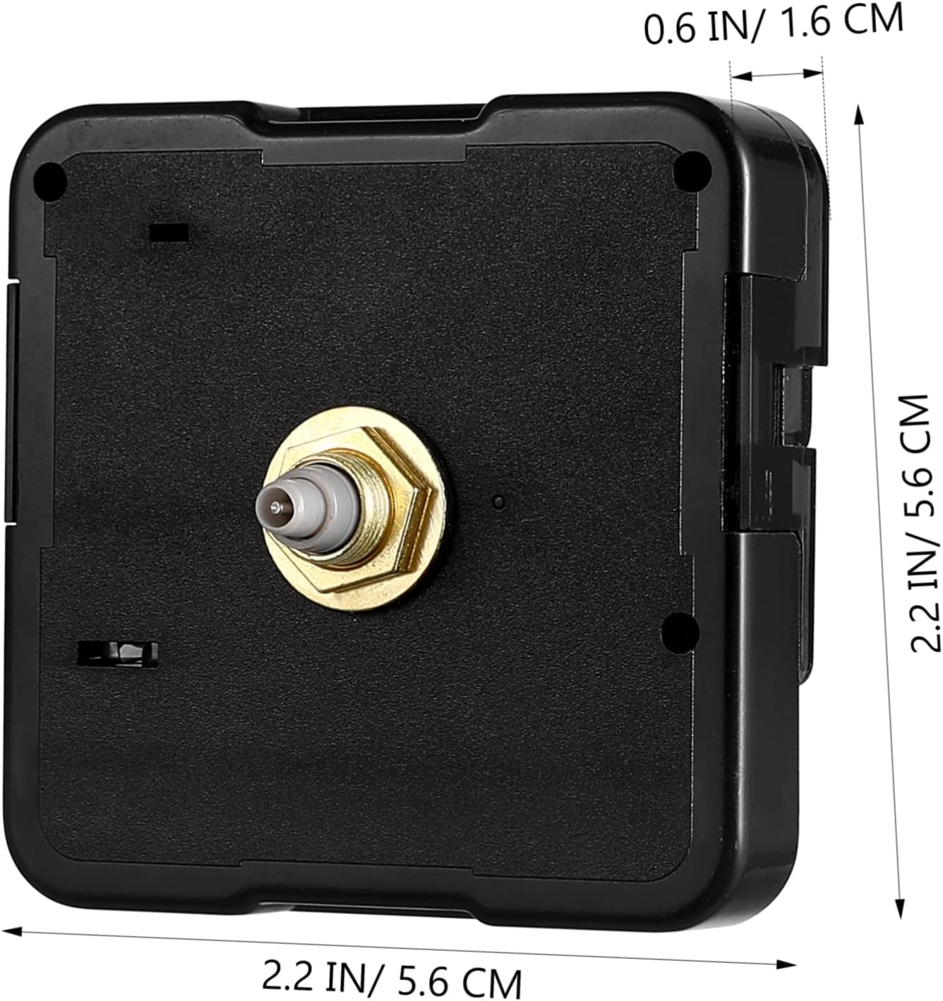 Diagram showing the dimensions of the clock mechanism