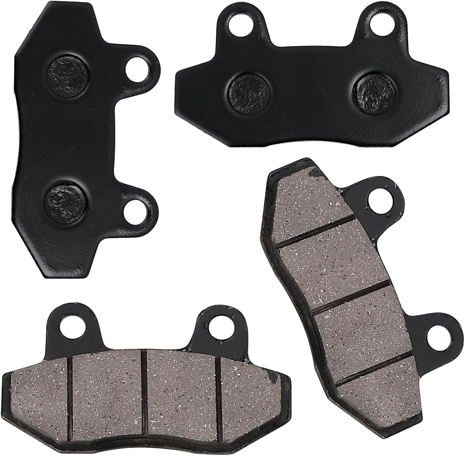 Mokuo Motorcycle Brake Pads in Metal Material Compatible with Chinese GY6 50cc 150cc Engine Scooter Mopeds Jonway (Model A-4pcs)