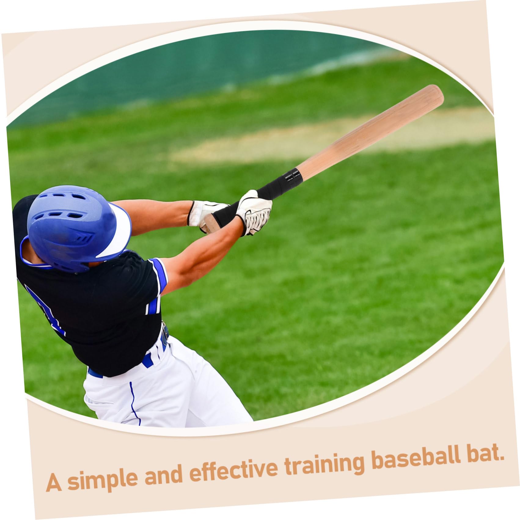 Mazza da Baseball Sportiva in Legno di Faggio 54 Cm Impugnatura e Logo, Bastone Leggero per Allenamento Ragazzo Ragazza, Ragazzi e Adulti, Attrezzatura Outdoor per Esercizi