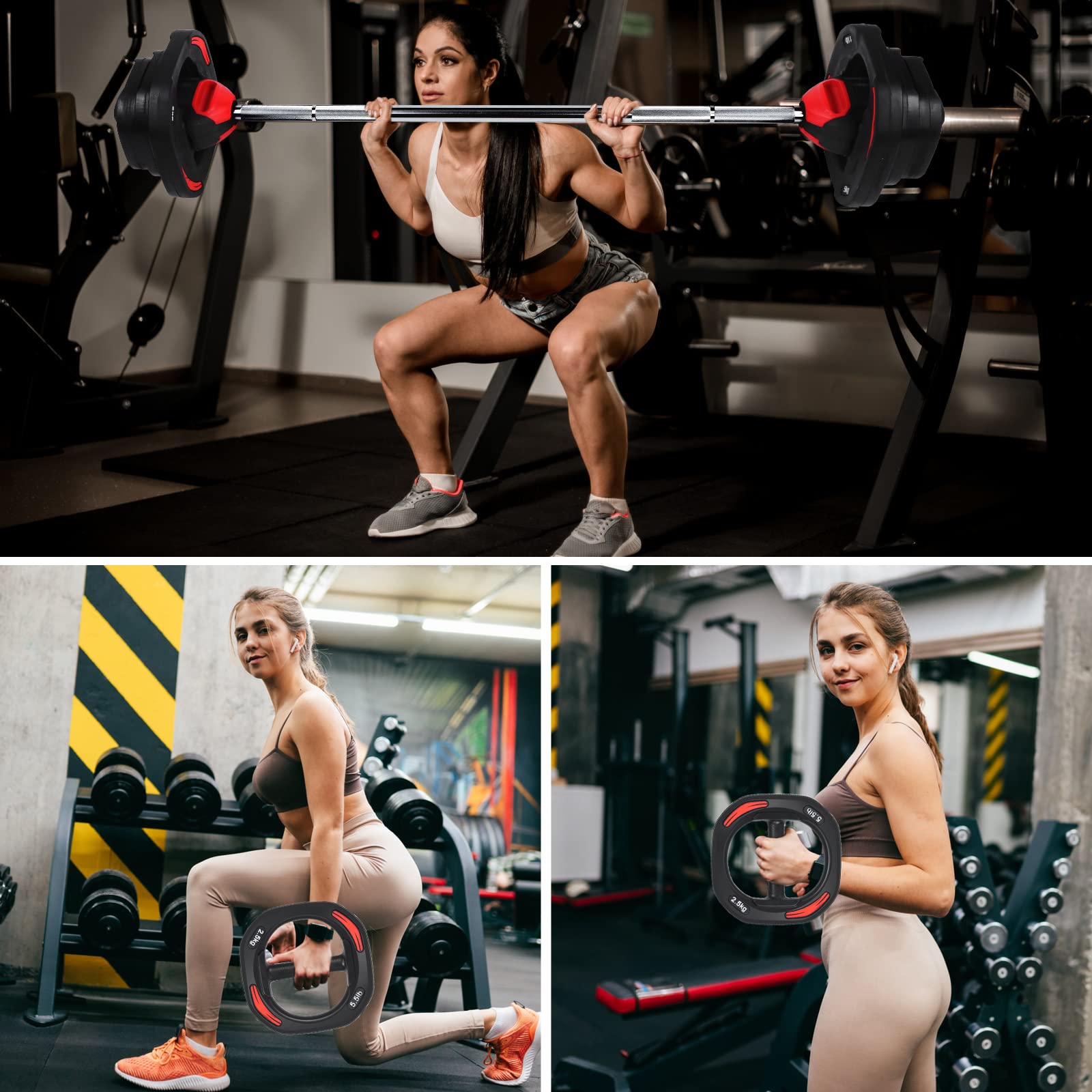Set di manubri regolabili da 20 kg, con pompa per il corpo e il peso per la casa e il fitness per l'allenamento di forza per uomini e donne a casa palestra fitness
