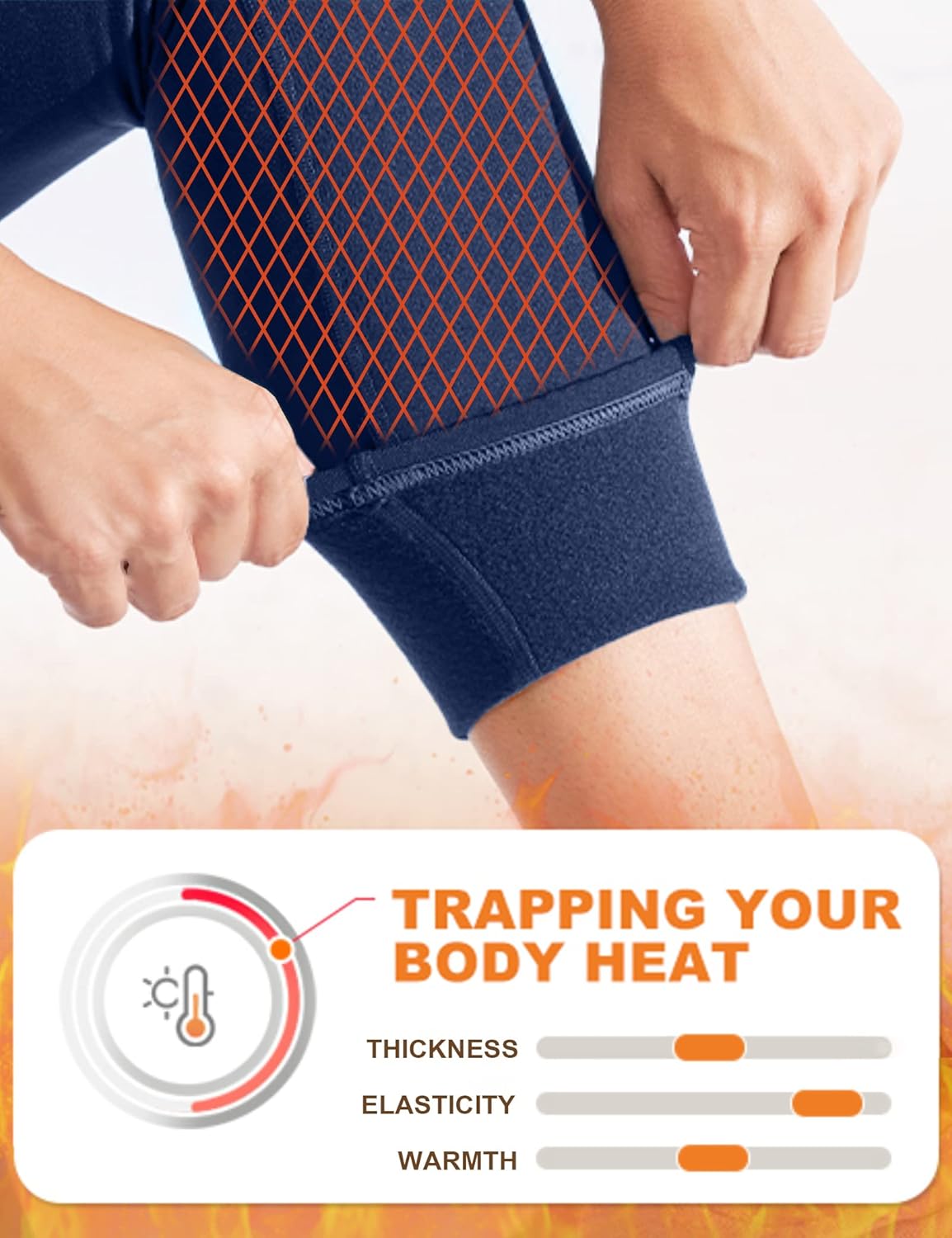 COOTRY Plus Size Fleece Lined Leggings for Women Thermal Underwear Long Johns Base Layer Pajama Bottoms Cold Weather Pants - Image 3