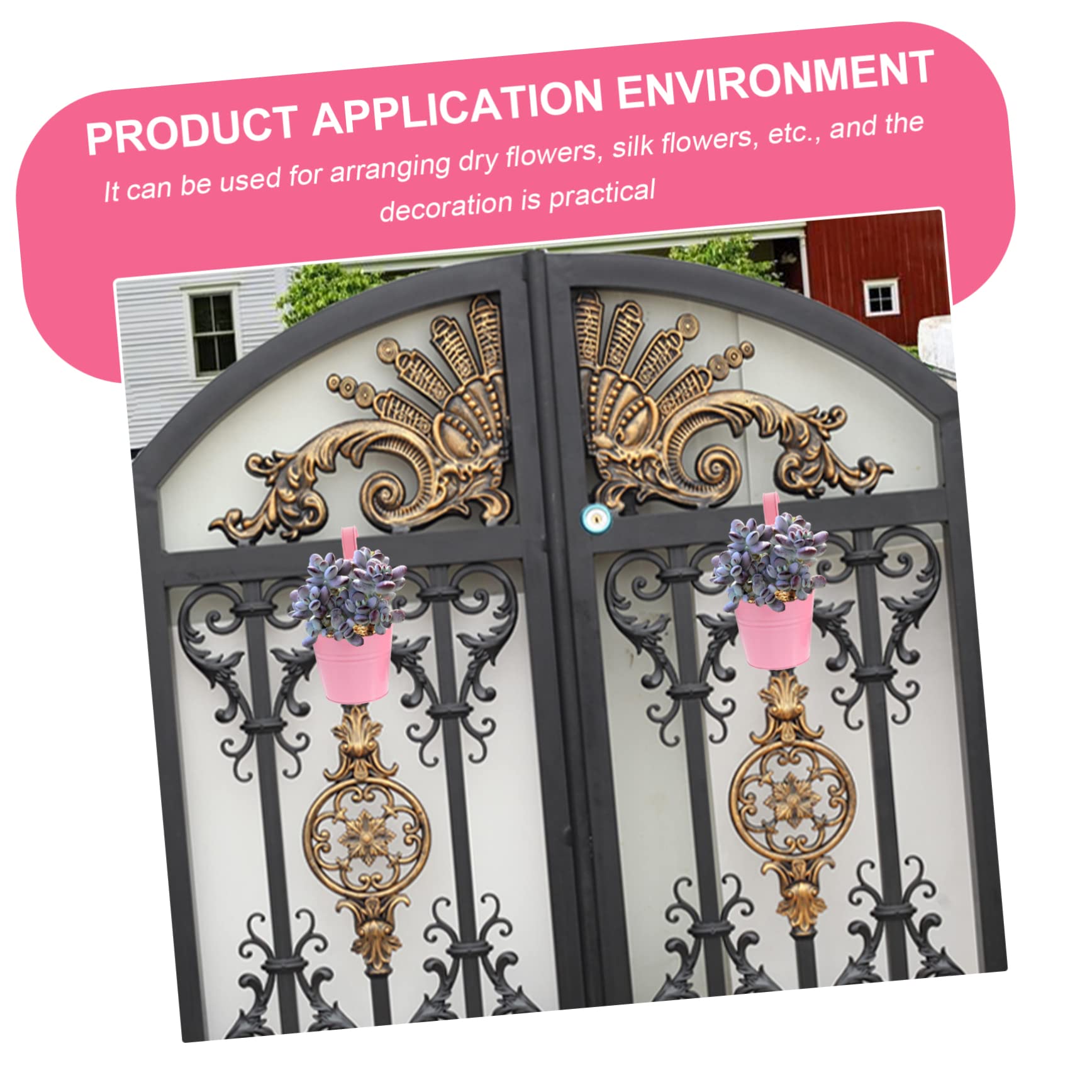 ibasenice 3 Pièces Pots de Fleurs Suspendus Jardinières à Accrocher pour Balcon Terrasse et Intérieur et Résistantes pour Plantes et Décoration