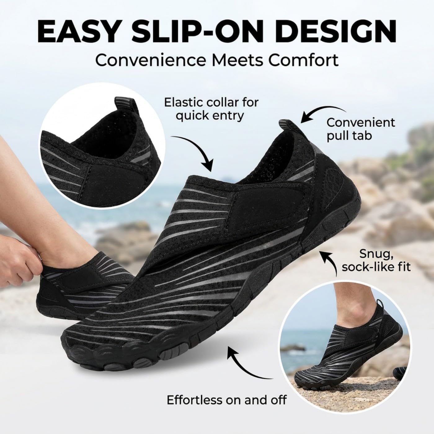 Barefoot Shoes for Women Men, Voyabarefoot Watershoes Wide Toe Box Zero Drop Lightweight Walking Sneakers