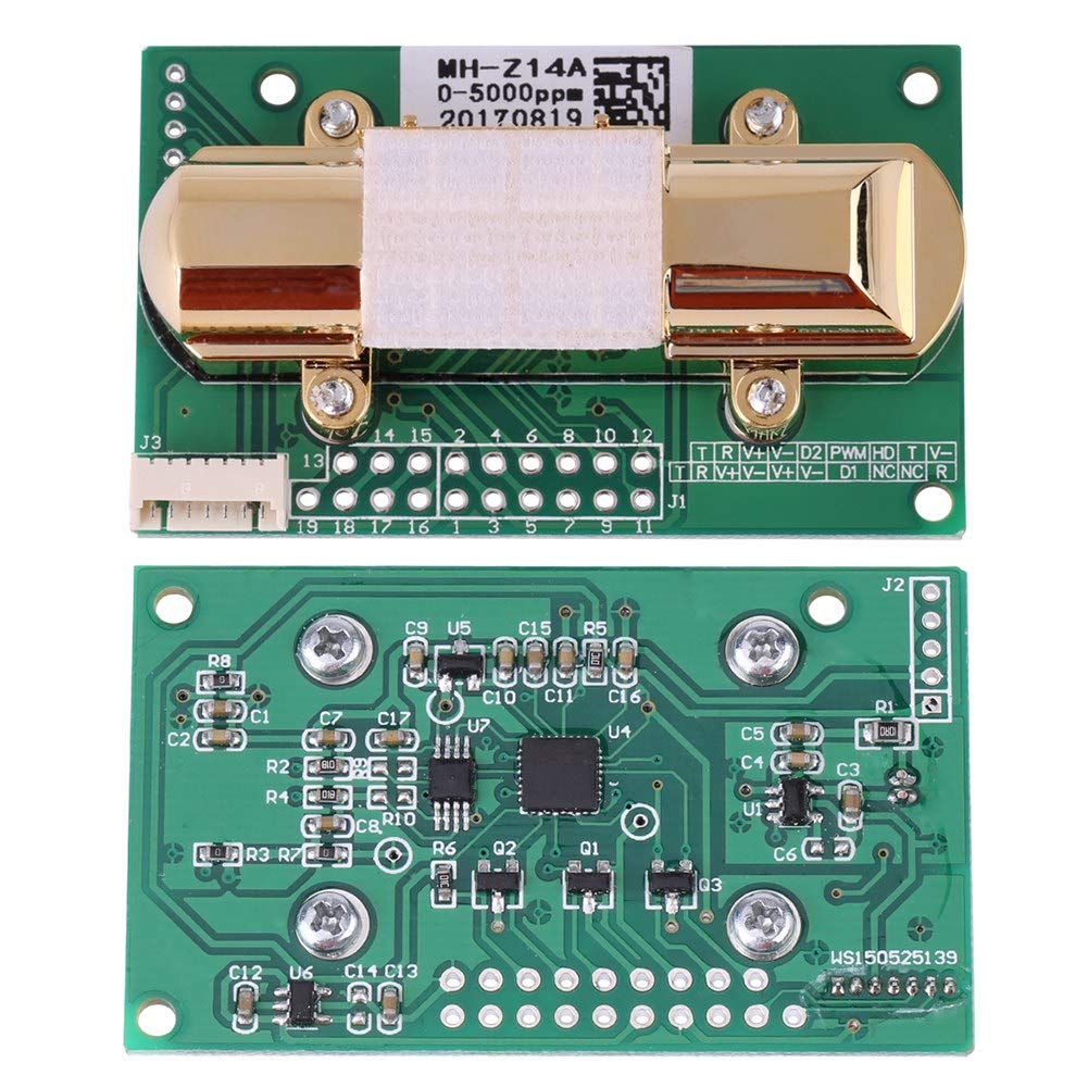 NDIR-Kohlendioxid-CO2-Sensormodul MH-Z14A, Hohe Empfindlichkeit, Temperaturkompensation für Heizung, Kühlgeräte, Smart Home und Schule