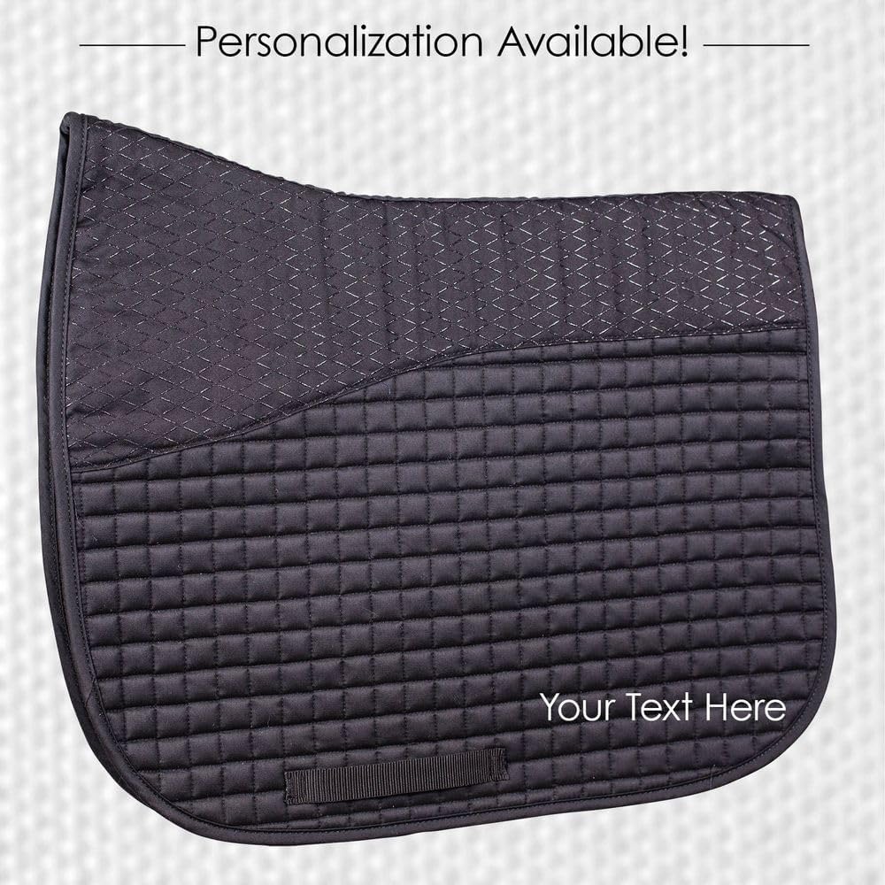 Dura-Tech All-Purpose Saddle Pads for Horses | Schooling Saddle Pad Square Cut | Equines Horse Saddle Pads | Polyester Fabric Blend | 23" Spine and 18" Drop Length