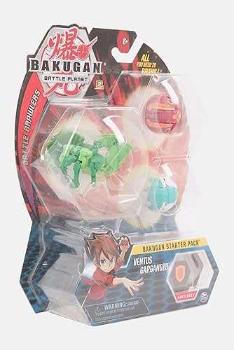 Miniatura 2 de Bakugan Paquete de iniciación de 3 unidades, Garganoide Ventus, criaturas transformadoras coleccionables, para edades de 6 años en adelante