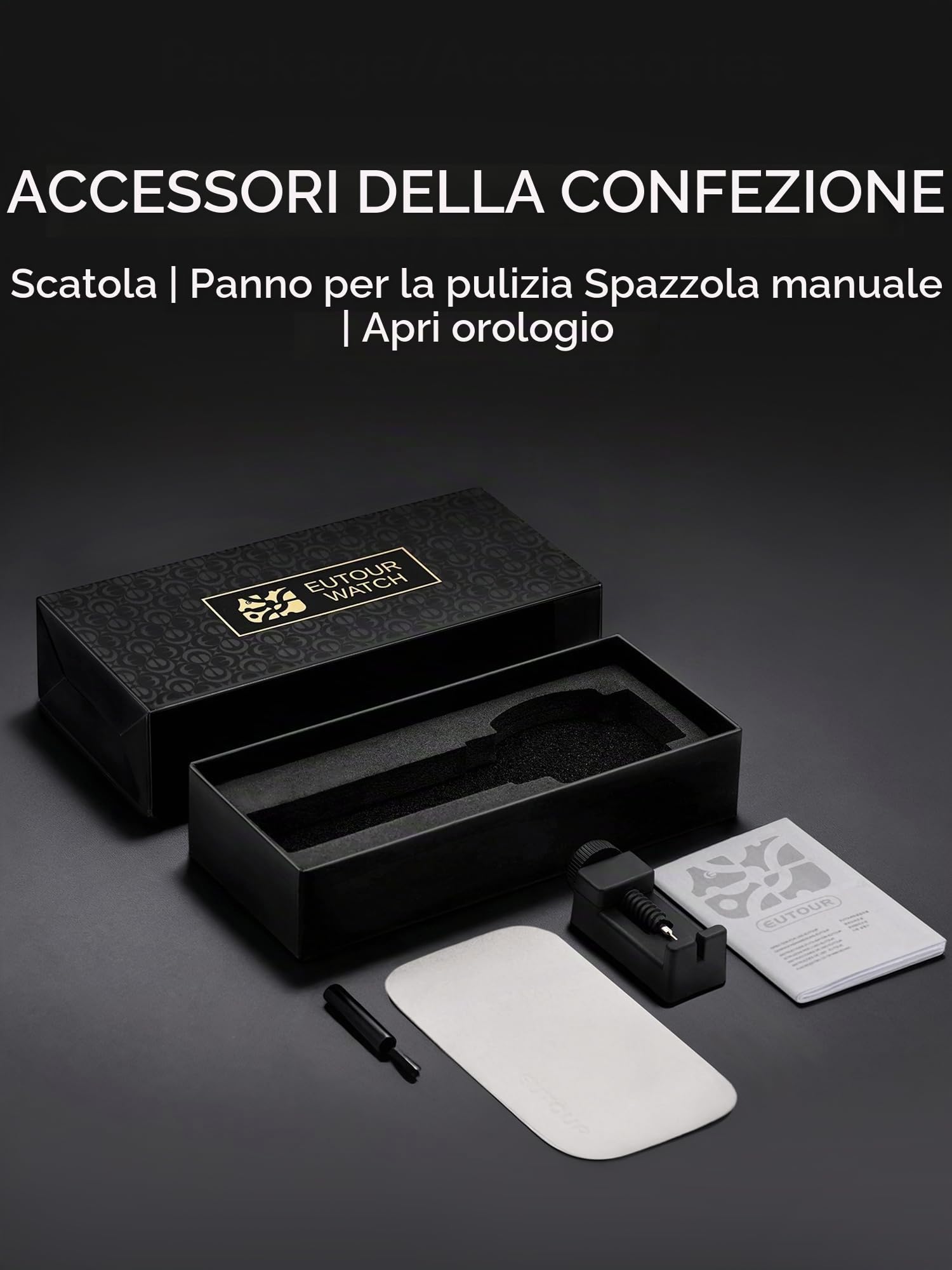 EUTOUR Orologio Magnetico da Uomo Cuscinetto a Sfera Moda Semplice Nessun Vetro Quarzo Orologi da Polso da Uomo 42mm