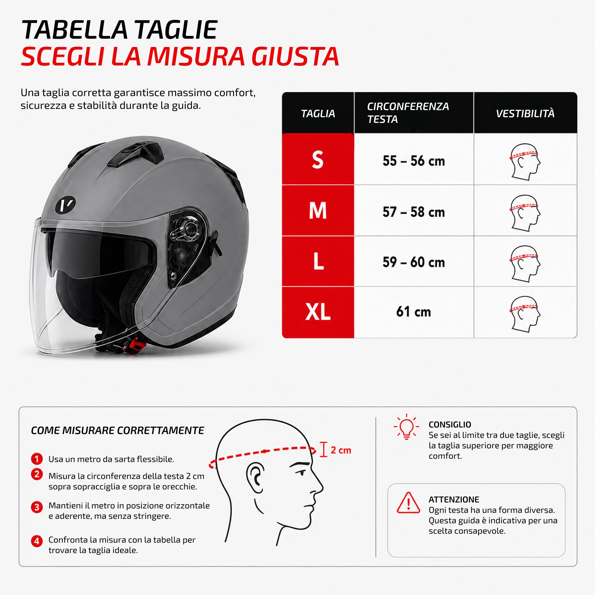 Casco Jet Moto Omologato ECE 22.06 con Visiera Trasparente – Casco Scooter con Presa d’Aria Superiore, Interno Confortevole e Chiusura Sicura – Ideale per Moto e Scooter