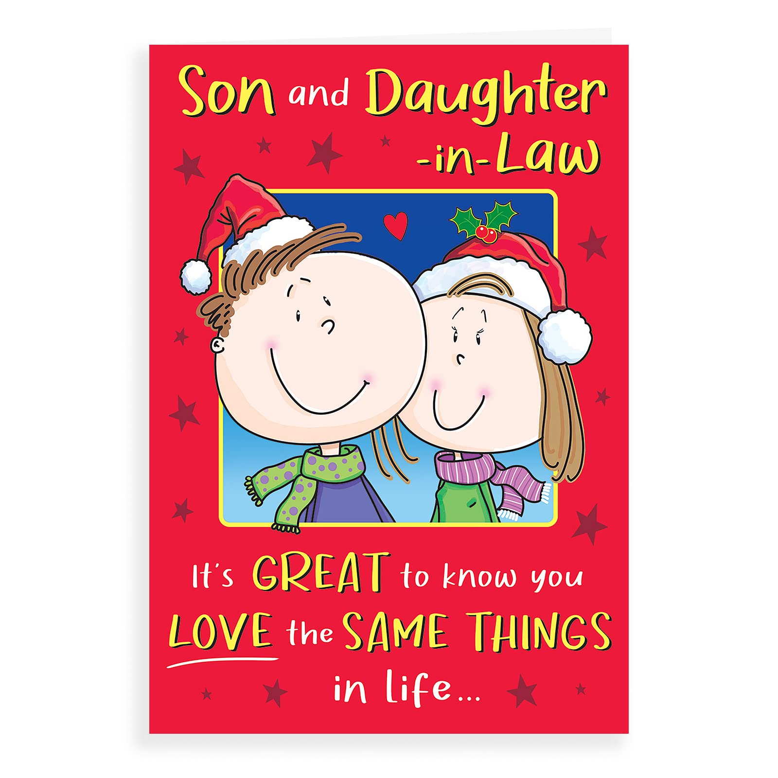 Humour Christmas Card Son & Daughter In Law - 9 x 6 inches - Regal Publishing, C85584