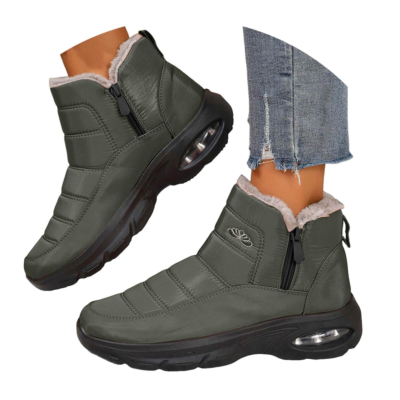 Winter Boots for Women 2025 Warm F r Lined now Ankle Booties aterproof Non Slip Orthopedic Shoes Comfortable