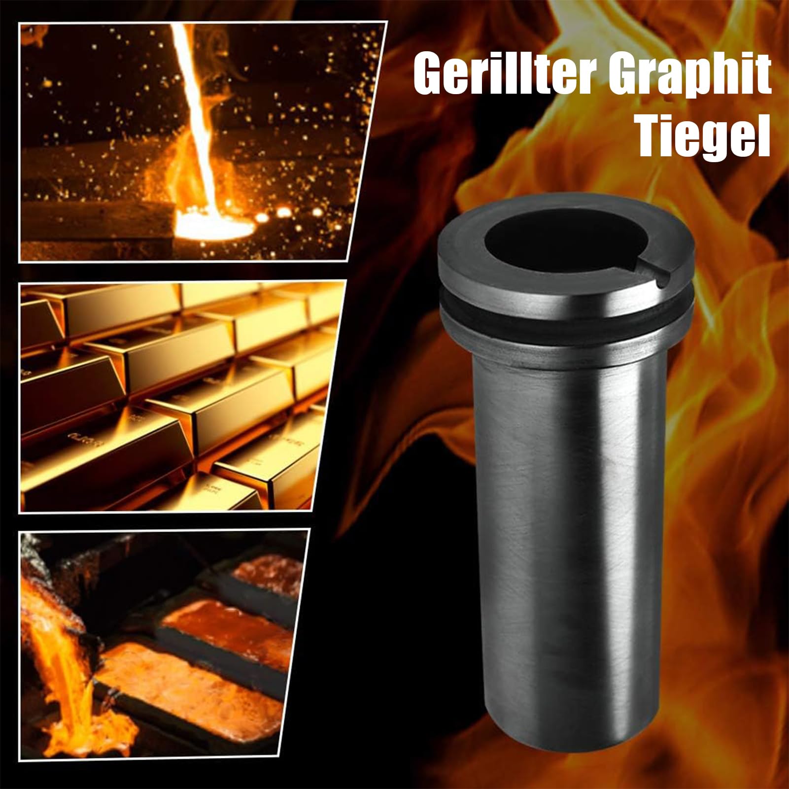 Przemysłowy Piec Do Topienia Metalu 2000 W – Piec Do Topienia Złota I Metali Szlachetnych O Pojemności 1 Kg/2 Kg/3 Kg I Siatce Zabezpieczającej 1150 ℃ Topienie O Wysokiej Wydajności