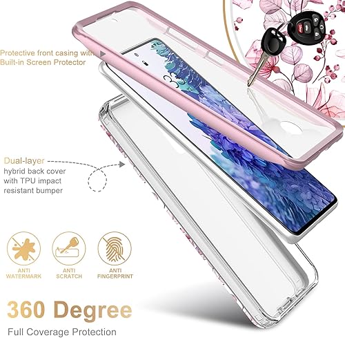 Miniatura 8 de ESDOT - Funda resistente para Samsung Galaxy S20 FE 6.5 pulgadas, con protector de pantalla integrado, protección de grado militar con diseños