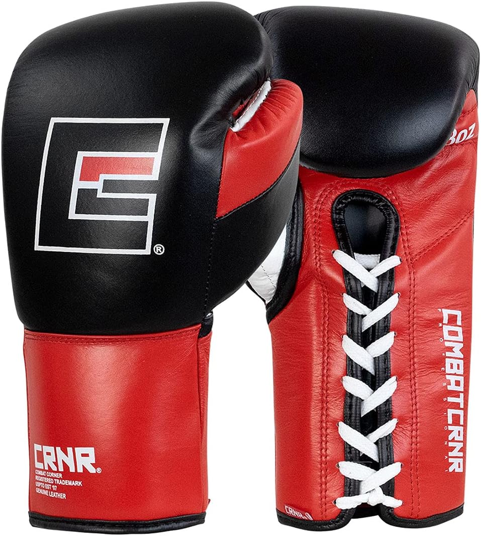 Combat Corner Pro Competition Boxing Gloves for Men and Women - Kickboxing, MMA, Muay Thai Sparring Training Gloves