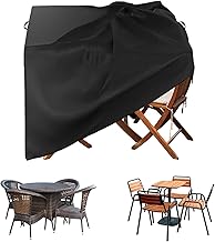 Outdoor Furniture Covers，Garden Furniture Covers Garden Table Covers Waterproof，420D Oxford Fabric Waterproof Sofa Cover，Rectangular Tablecloth Black，125x125x74CM，Set 2