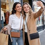 RONSIN Crossbody Bag for Women Wristlet Wallets with RFID Card Small Clutch Purses for Party Prom