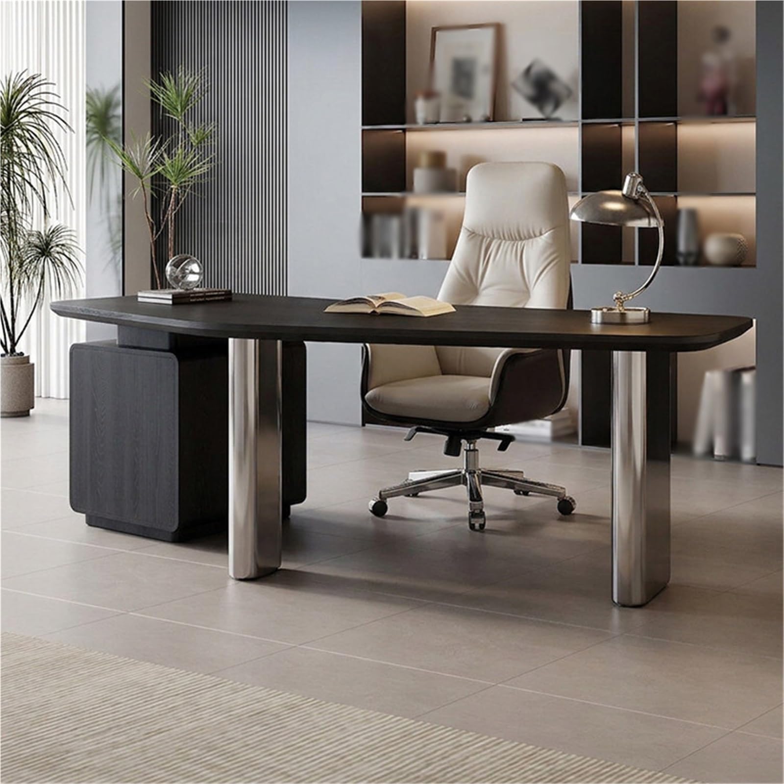 Tavolo da lavoro for scrivania ufficio con cassetti portaoggetti Scrittoio