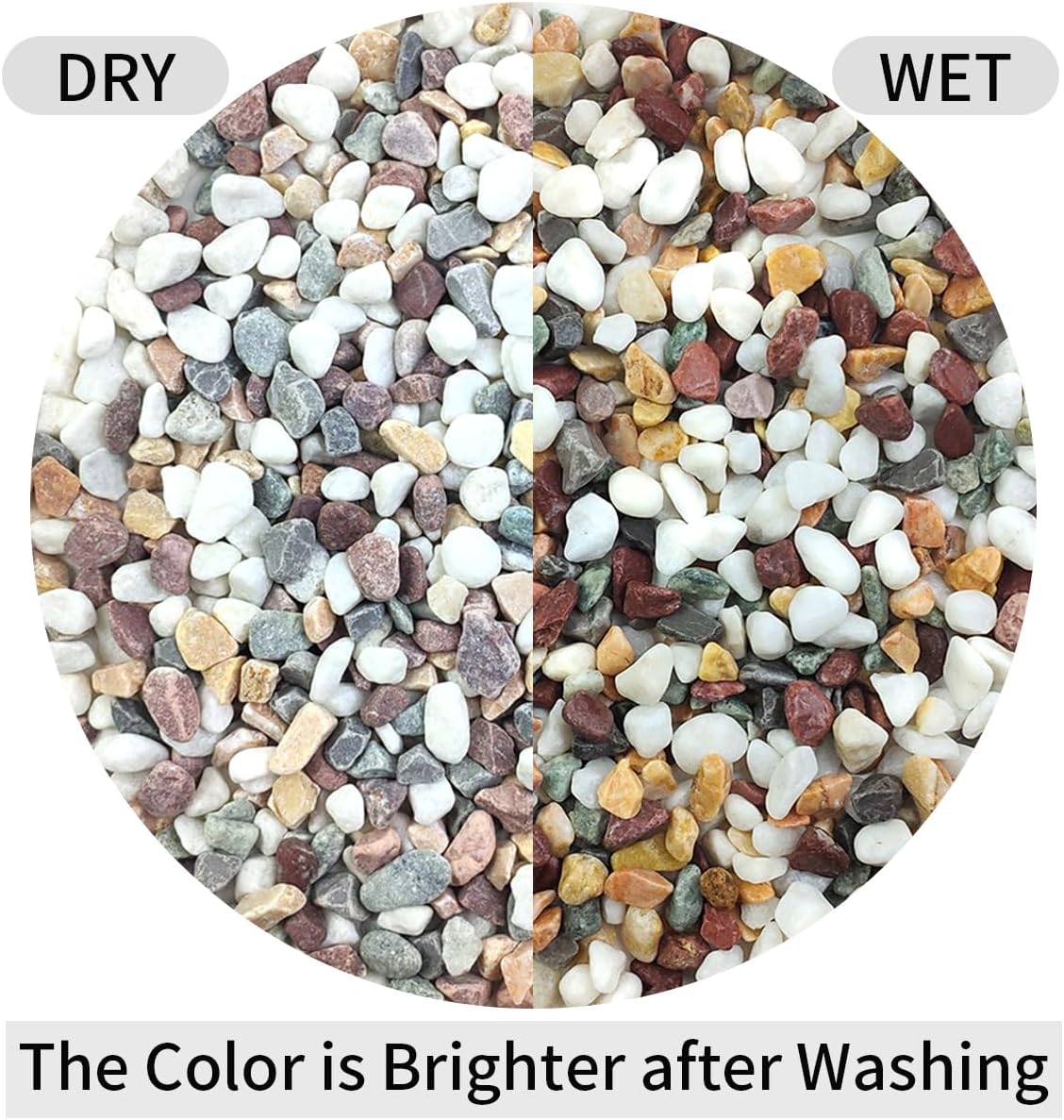 FANTIAN 10 lbs Colorful Pebbles Pea Gravel for Landscaping, 3/8 Inch Decorative River Rocks for Plant Indoor Succulent Cactus Vase Garden and Plant Pots