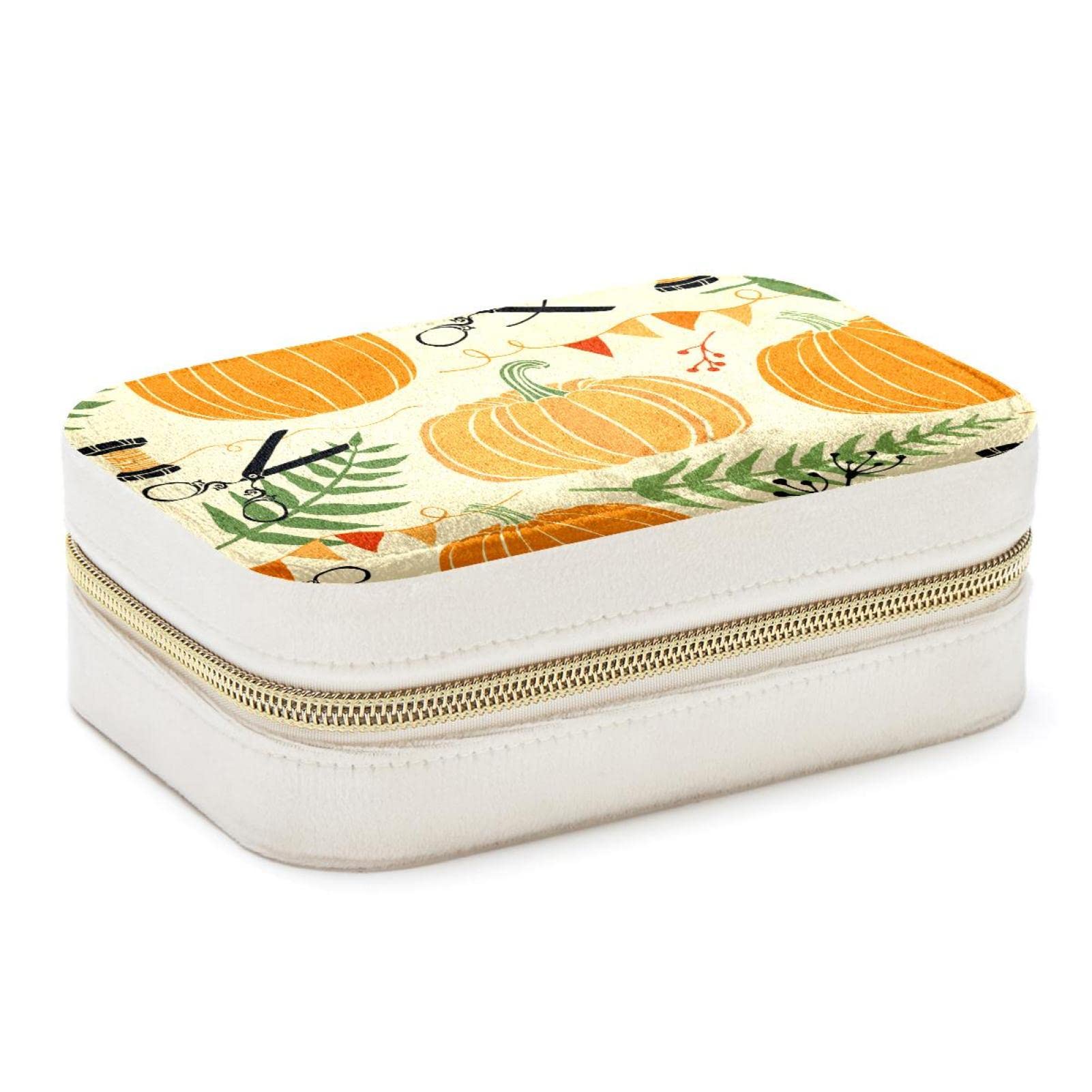 Boîte à bijoux portable citrouilles idéale pour week-end et vacances