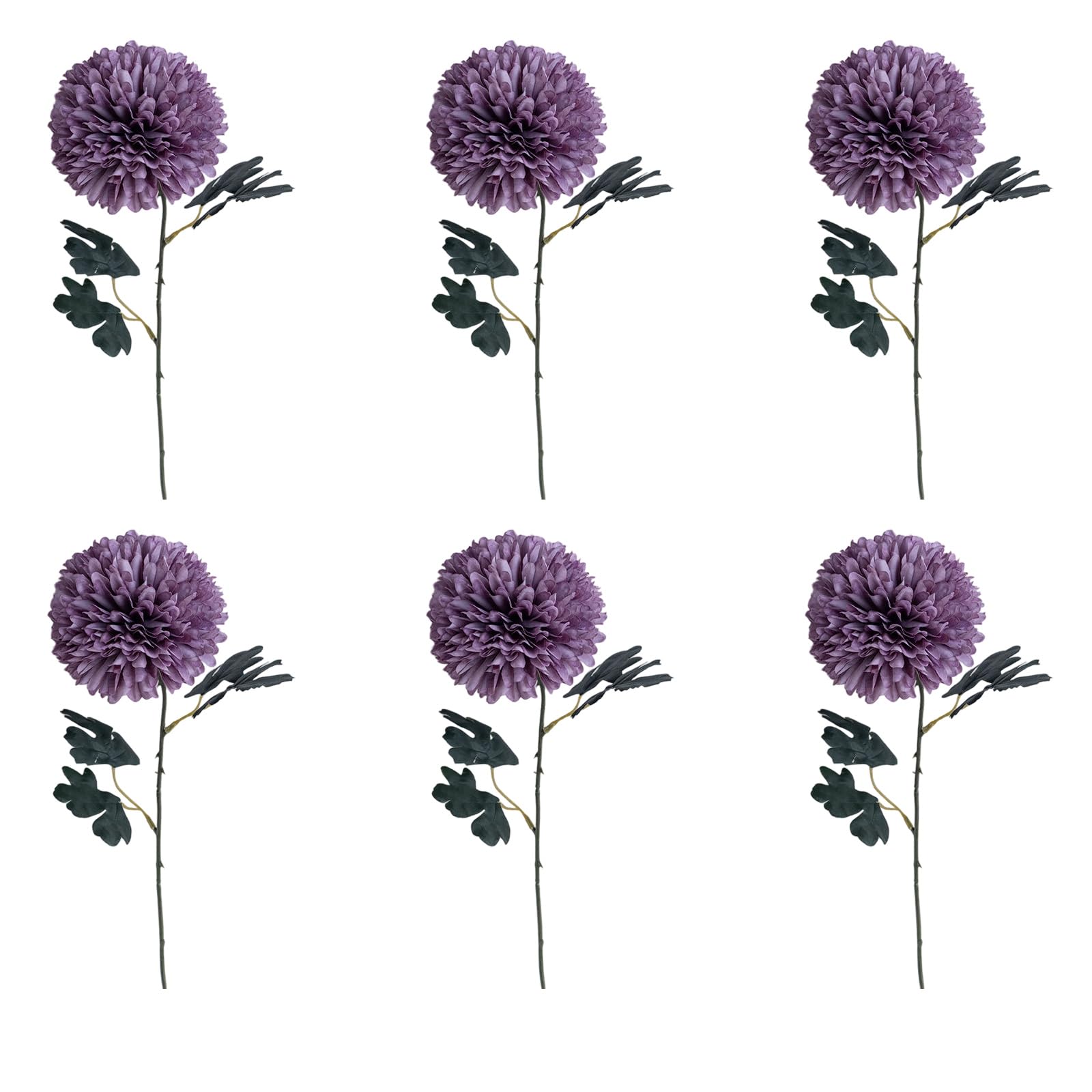 HDOYTXXM 6PCS Bendable Realistic Flower Stems 22.2Inch Artificial with Leaves for Wedding Decoration Vase Arrangement Artificial