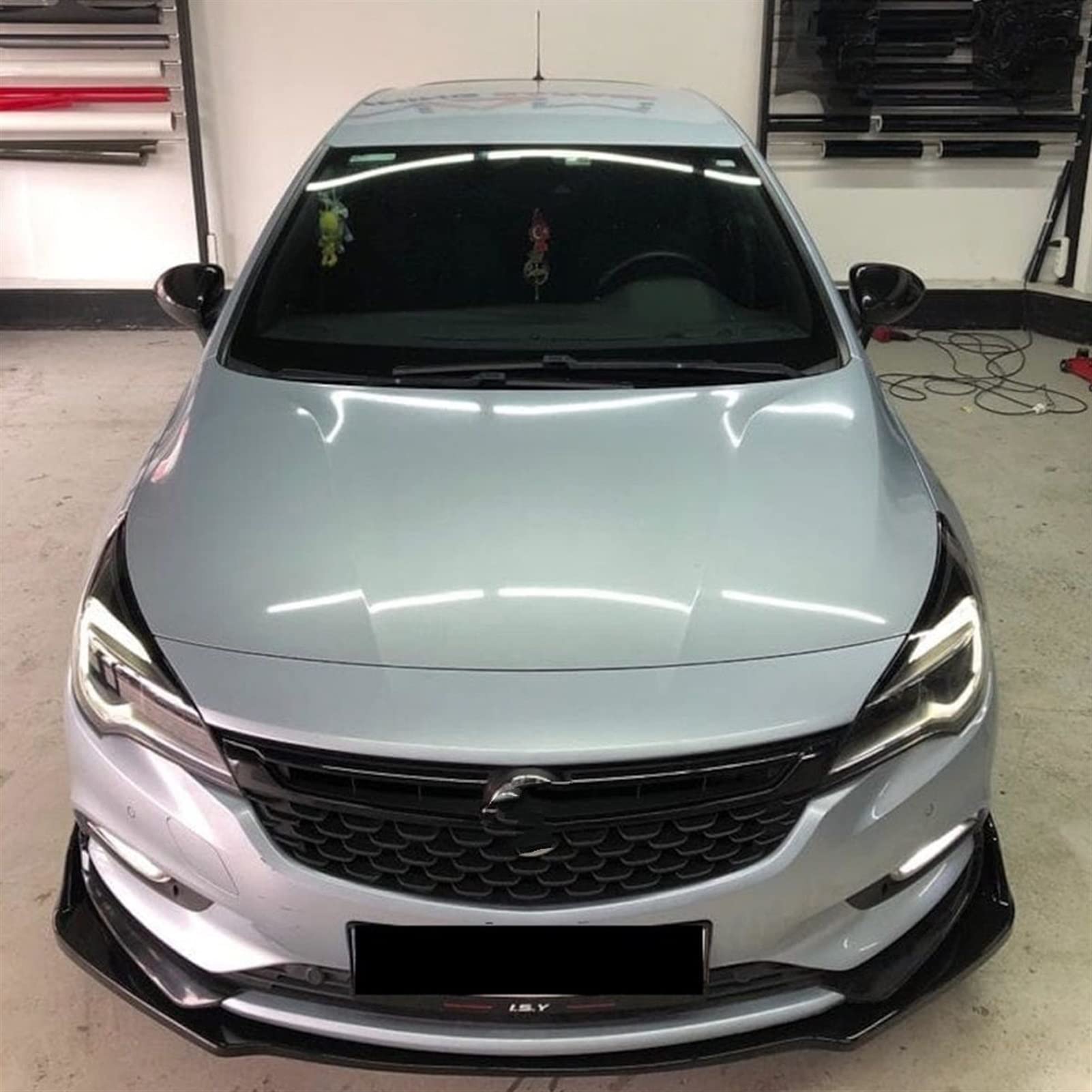 Przedni zderzak samochodowy Body Kit Spoiler dla Opel Vauxhall Astra K 2016-2019 czarny 3 szt.
