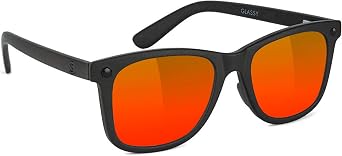 Mikemo Premium Polarized Sunglasses Matte Black/Red Mirror