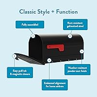 Vista 4 de Architectural Mailboxes 7600B-10 MB1 Buzón mediano, negro