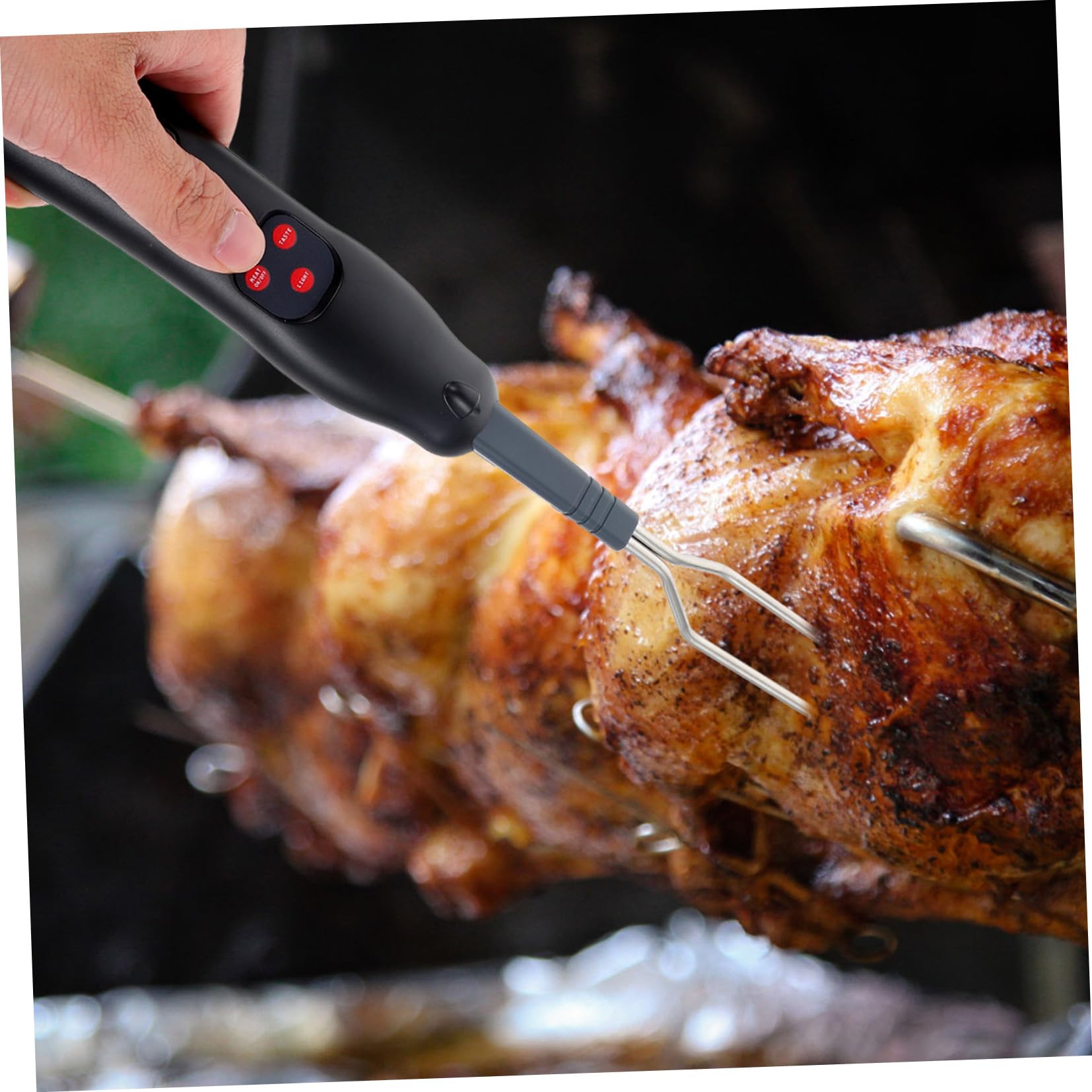 Abaodam 2 Pezzi Termometro Elettronico per Carne con Indicatore Temperatura Bbq per Grigliate e Precisa per Maiale per Grigliate Outdoor Domestica