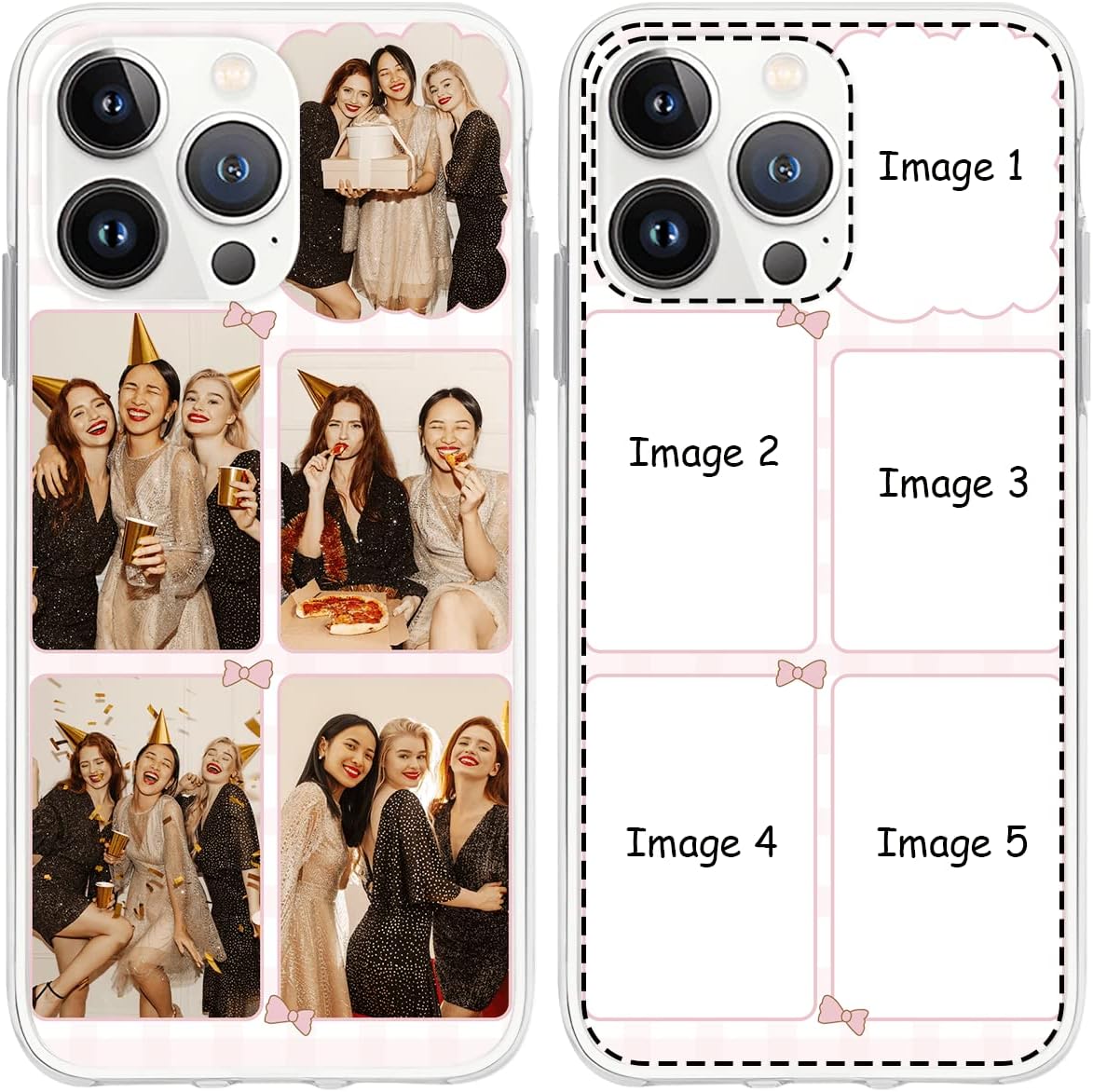 CUBICER Personalized Phone Cases Custom Photos Shockproof Case Gifts for Friends Teen Girls Women Birthday Accessories Clear Slim Screen Protector Compatible with 6 7 8 SE X XR XS 11 12 13 14 Pro Max