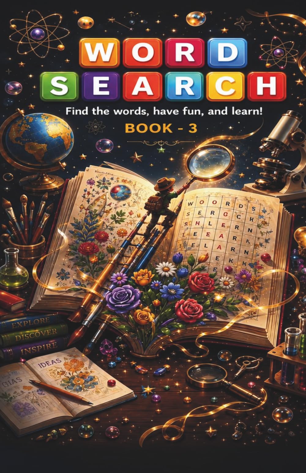 Word Search Explorer: Book 3: 55 Challenging Puzzles for Advanced Solvers — Science, Space, History, Mathematics & More (WORD SEARCH EXPLORER SERIES)
