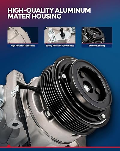 Miniatura 6 de KAX Kit de embrague de compresor de CA Ram 1500 2003-2008 Ram 2500 2003-2008 Ram 3500 2003-2008 AC Compresor Embrague Assy 10S17E