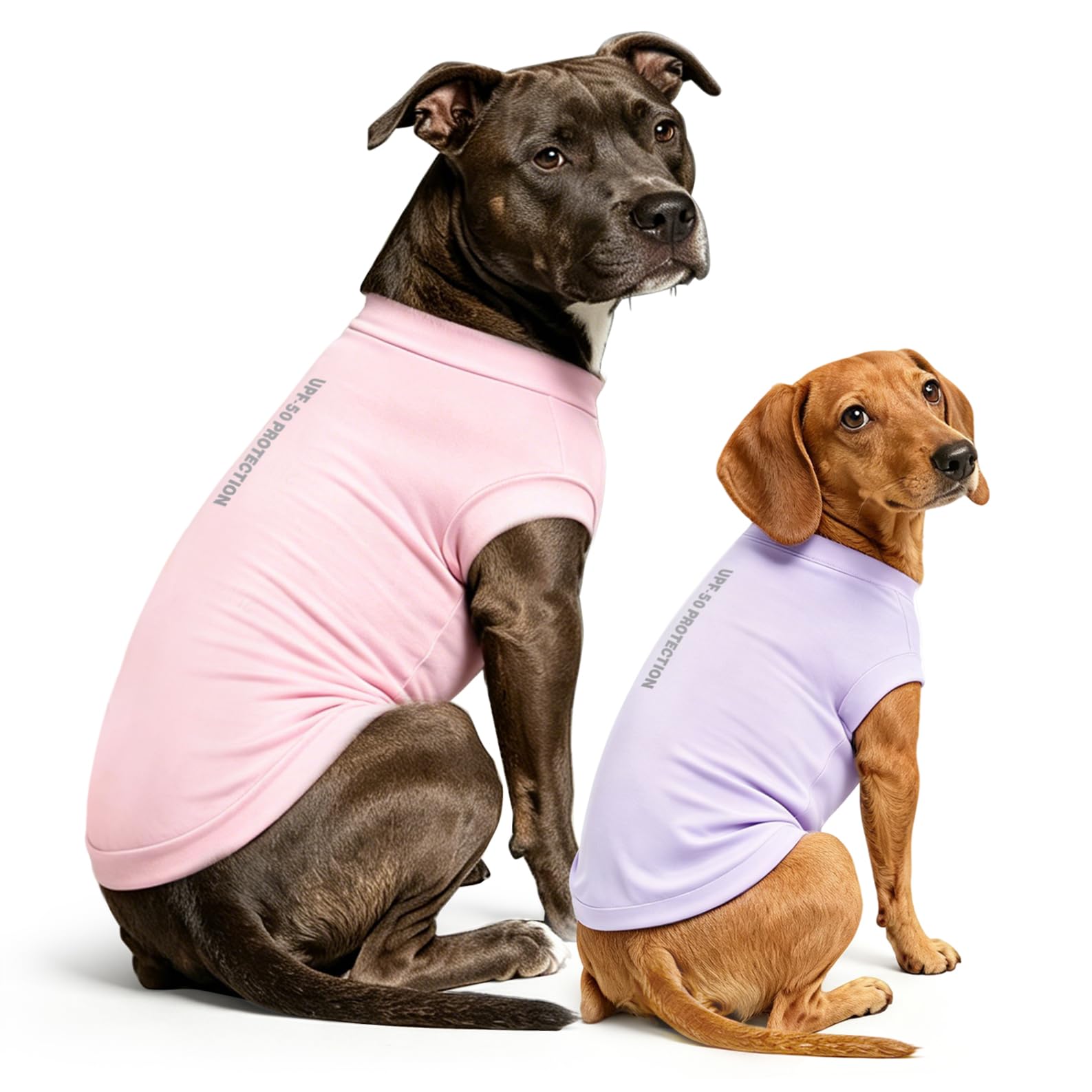 Dolahovy UV Protection Dog Shirt 2Pack,Lightweight Dog T-Shirt Cooling Vest Quick Dry Summer Pet Clothes Comfort Dogs Sun Shirts For Small Medium Large Dogs Cats